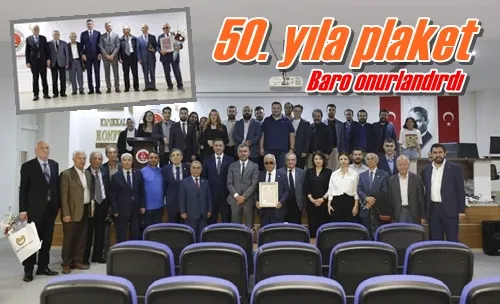 50. yıla plaket