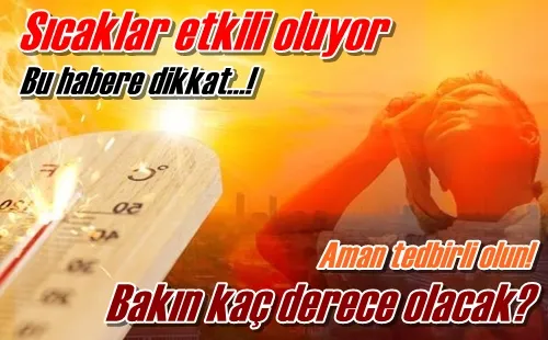 Sıcaklar etkili oluyor