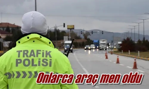 Onlarca araç men oldu