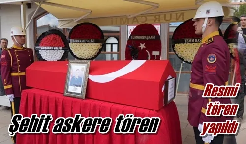 Şehit askere tören