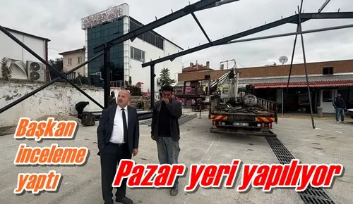 Pazar yeri yapılıyor