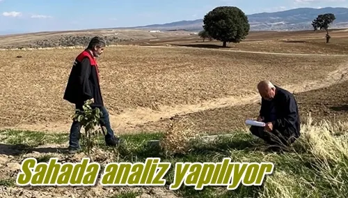 Sahada analiz yapılıyor