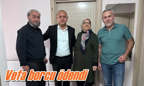 Vefa borcu ödendi