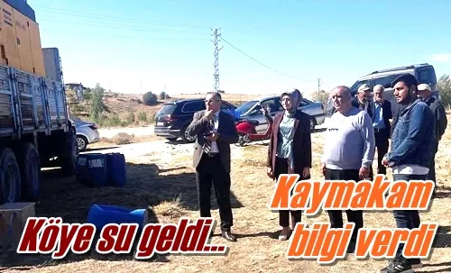Köye su geldi