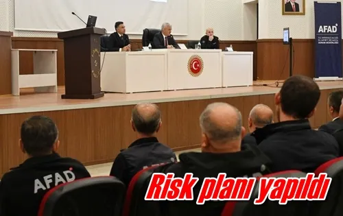 Risk planı yapıldı
