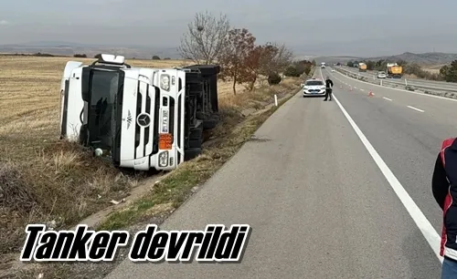 Tanker devrildi