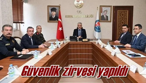 Güvenlik zirvesi yapıldı