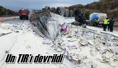 Un TIR’ı devrildi