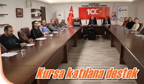 Kursa katılana destek