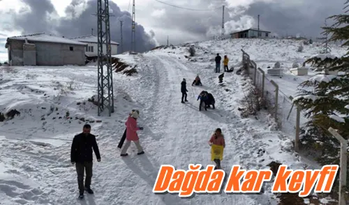 Dağda kar keyfi