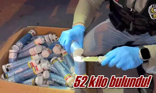 52 kilo bulundu!