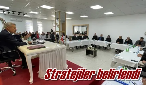 Stratejiler belirlendi