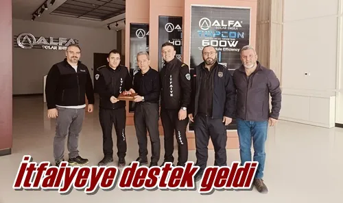İtfaiyeye destek geldi