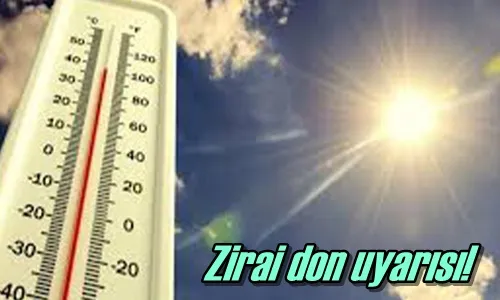 Zirai don uyarısı!