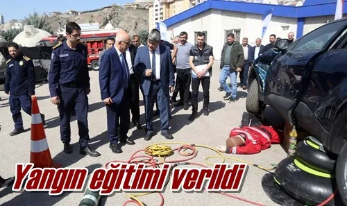 Yangın eğitimi verildi