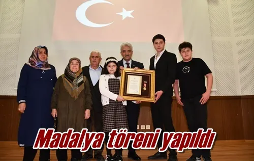 Madalya töreni yapıldı