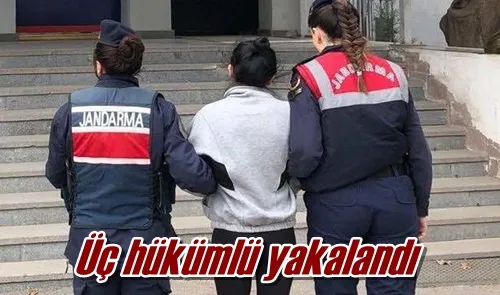 Üç hükümlü yakalandı
