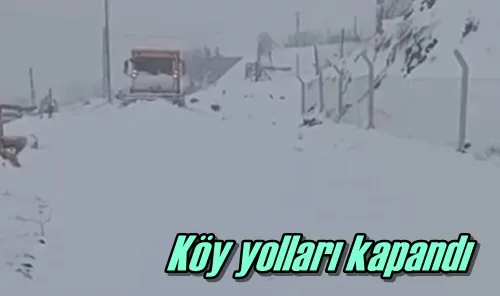Köy yolları kapandı