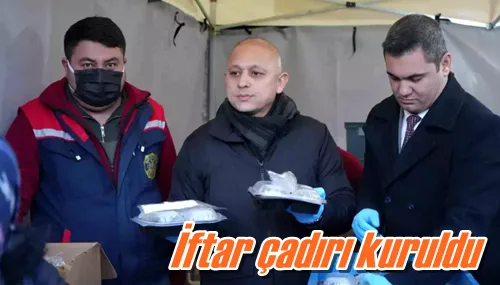 İftar çadırı kuruldu