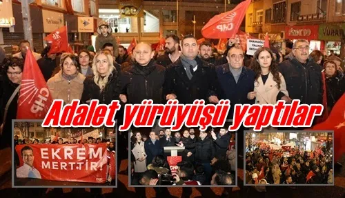 Adalet yürüyüşü yaptılar