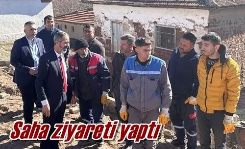 Saha ziyareti yaptı