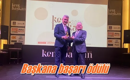 Başkana başarı ödülü