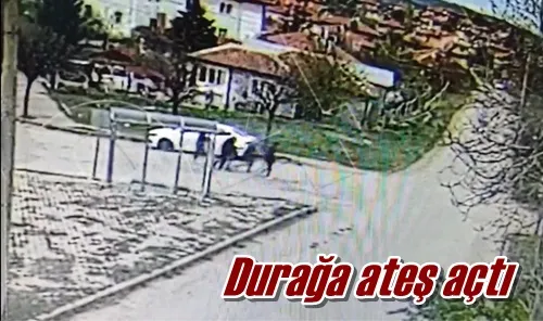 Durağa ateş açtı
