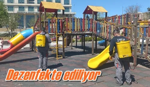 Dezenfekte ediliyor