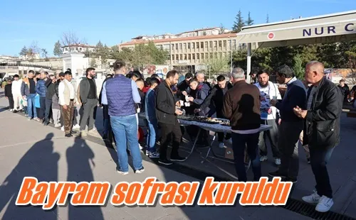 Bayram sofrası kuruldu