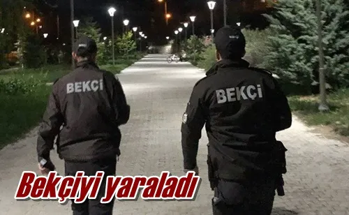 Bekçiyi yaraladı