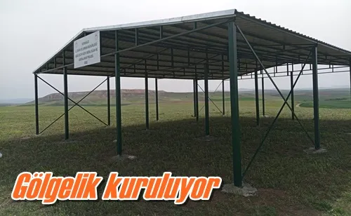 Gölgelik kuruluyor
