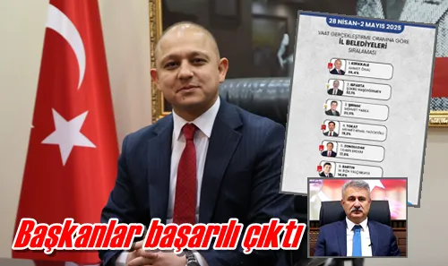 Başkanlar başarılı çıktı