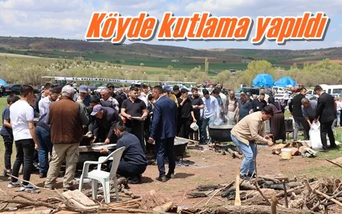 Köyde kutlama yapıldı
