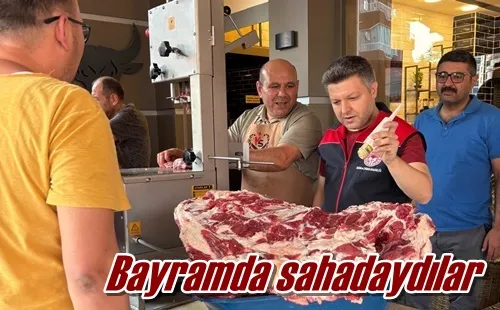 Bayramda sahadaydılar