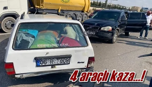 4 araçlı kaza…!