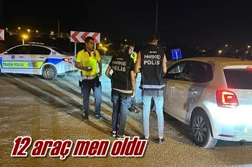 12 araç men oldu