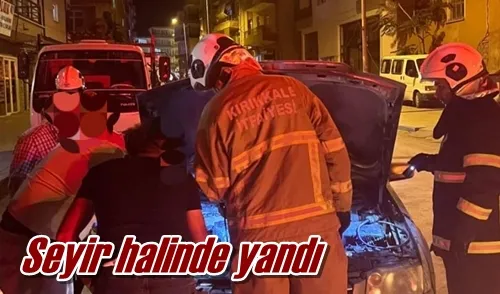 Seyir halinde yandı