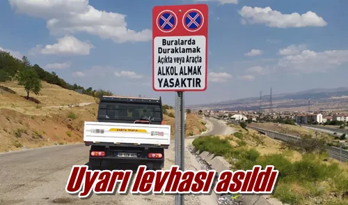 Uyarı levhası asıldı