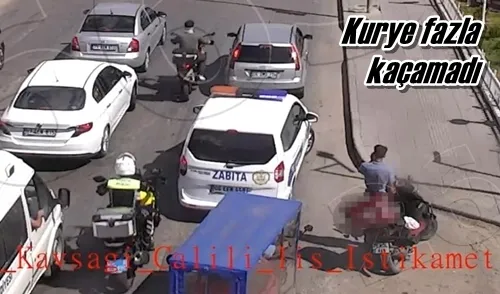 Kurye fazla kaçamadı