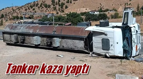 Tanker kaza yaptı
