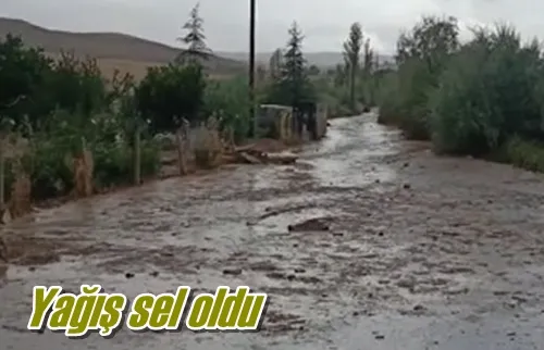 Yağış sel oldu