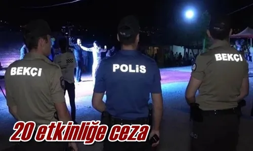 20 etkinliğe ceza
