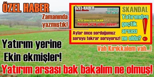 Zamanında yazmıştık!