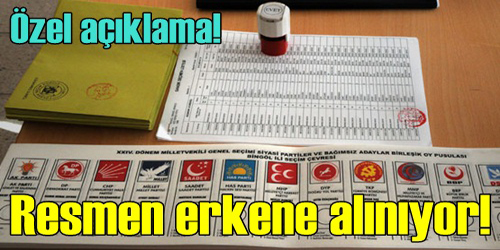 Seçim Erkene Alınıyor