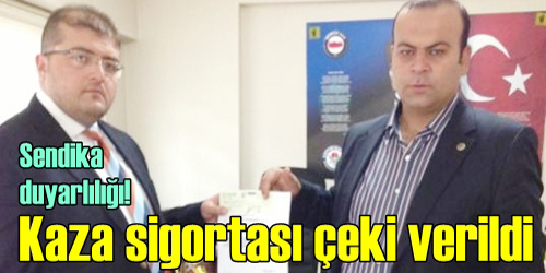 Kaza Sigortası Çeki Verildi