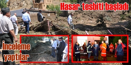 Hemen hasar tesbiti yapıldı