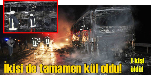   Otobüsle kamyon çapıştı 