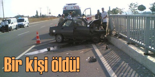 Otomobil Bariyerlere Çarptı