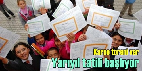 50 bin öğrenci karne alıyor