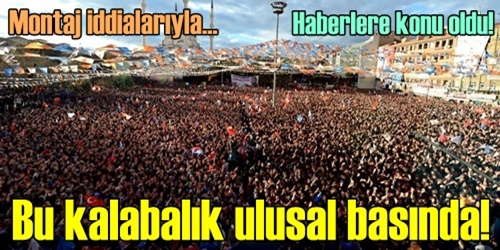 Meydandaki kalabalık ulusal basında